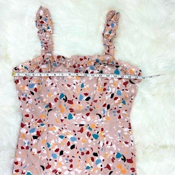 Lost + Wander Anthropologie Santa Rosa Blush Print Ruffled Mini Dress - Picture 7 of 10